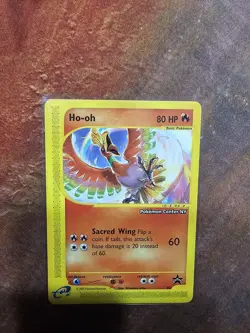 Pokemon Card WoTC Blackstar Promo #52 Ho-oh -- pokemon center stamped - Image 1