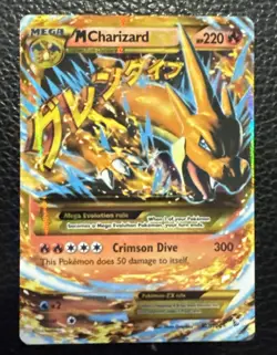 Mega Charizard EX (Y) (Secret) 107/106 Flashfire Holo 2014 Pokemon LP - Image 1