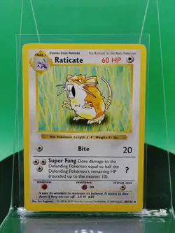 Raticate 40/102 Shadowless Base Set Uncommon 1999 English Pokemon TCG WoTC - Image 1