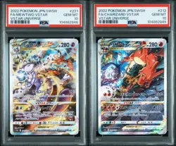 PSA10 Pokemon Japanese Charizard & Mewtwo SAR VSTAR Universe 2022 Set of 2 - Image 1
