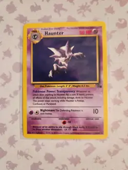 Haunter 21/62 Rare Fossil Unlimited Pokemon TCG Non Holo - Image 1