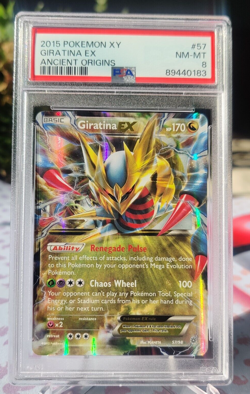 2015 Pokemon: GIRATINA EX 57/98 - EX-MT Holo - [XY Ancient Origins Set] - PSA 8 - Image 1