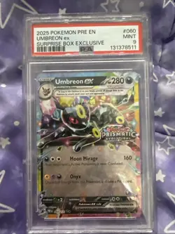 2025 Pokemon Surprise Box Umbreon #060/131 Stamped Promo PSA 9 MINT - Image 1