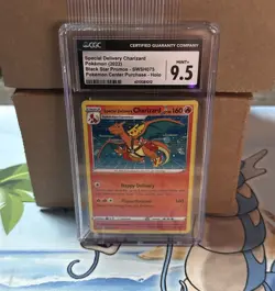 2022 POKEMON SWSH075 BLACK STAR PROMO SPECIAL DELIVERY CHARIZARD HOLO CGC 9.5 - Image 2