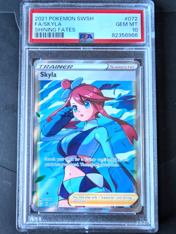 2021 POKEMON SWORD & SHIELD SHINING FATES #072 FULL ART/SKYLA PSA 10 - Image 1