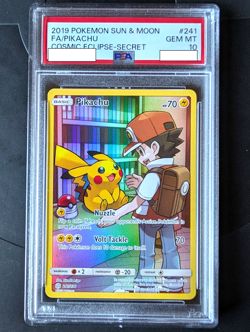 2019 Pokemon Sun and Moon FA/Pikachu COSMIC ECLIPSE-SECRET #241 PSA 10 - Image 1
