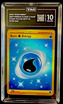 TAG 10 Pokemon TCG: Paldea Evolved - 279/193 - Basic Water Energy Gold - Image 1