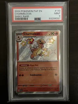 2024 POKEMON PAF EN-PALDEAN FATES SHINY RARE #110 CHARMELEON PSA 9 - Image 1