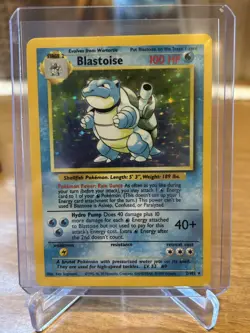 Pokemon TCG Blastoise 002/102 Base Set Holo NM - Image 1