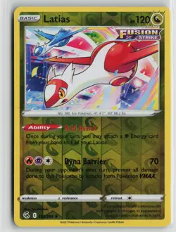 Pokemon TCG Fusion Strike Latias x1 NM Reverse Holo 193 - Image 1