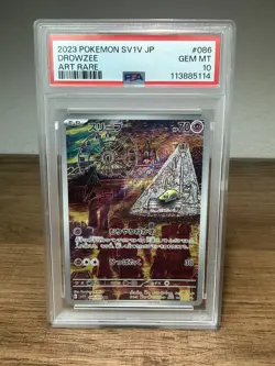 2023 POKEMON JPN SV1V-VIOLET EX ART RARE #086 DROWZEE PSA 10 - Image 1