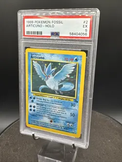 1999 Pokemon Fossil Articuno Holo # 2/62 PSA 5 - Image 5