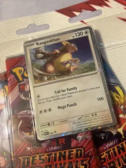 Destined Rivals 3-Pack Blister Pokemon TCG Kangaskhan Sealed Rare Mint SP 🔥🔥 - Image 2