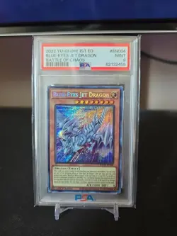 Blue-Eyes Jet Dragon BACH-EN004 Battle of Chaos 1st Edition PSA 9 Yugioh BEWD - Image 1