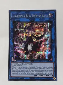 Yu-Gi-Oh! TCG Unchained Soul Lord of Yama MP24-EN101 Prismatic Secret Rare NM - Image 1