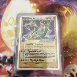 Rayquaza ex δ 97/101 EX Dragon Frontiers Ultra Rare Holo Pokemon Card DMG - Image 1
