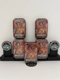 (5 Tins Bundle) One Piece Card Game Tin Pack Vol 1 Gol D Rodger Luffy ! Sealed - Image 1