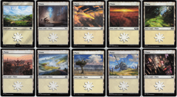 MTG Plains 10 Card Basic Land Add - On Kit For Commander/Standard All Formats - Image 1