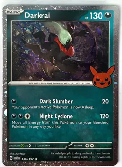 Darkrai Trick or Trade 2024 Cosmos Holo Card 136/197 - Image 1
