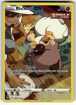 Rockruff TG07/TG30 SWSH12: Silver Tempest Trainer Gallery NM Pokemon Card TCG - Image 1