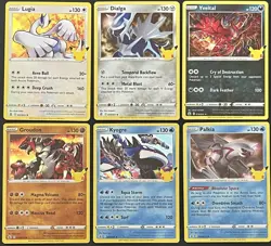 6 Card Celebrations Holo Rare Lot Kyogre , Lugia , Groudon , & More Pokemon TCG - Image 1