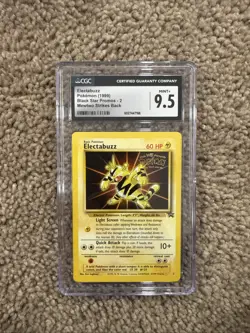 CGC 9.5 MINT+ Electabuzz # 2 WB Movie WOTC Black Star PROMO Pokemon Card - Image 1