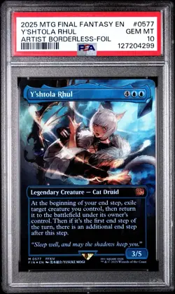 PSA 10 Y'shtola Rhul (Borderless) #577 (Foil) (NM) Final Fantasy FIN Magic MTG - Image 1