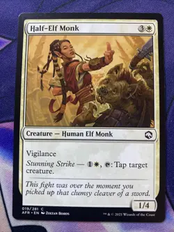 Magic The Gathering:MTG Forgotten Realm Half-Elf Monk 019/281 - Image 1
