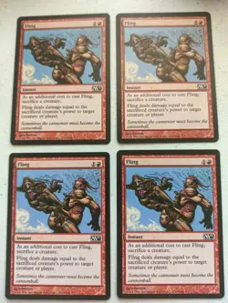 Fling x 4 Core Set 2011 (M11) Regular Playset MTG - Image 1