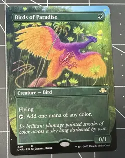 MTG Birds of Paradise Borderless Dominaria Remastered NM - Image 1