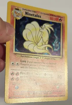 1999 Pokemon Game Ninetales Holo Base Set Unlimited #12/102 LP - Image 3