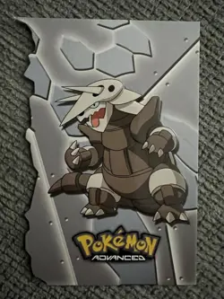 2003 topps Pokemon Advanced Die Cut Card RARE Aggron #18 - Image 1
