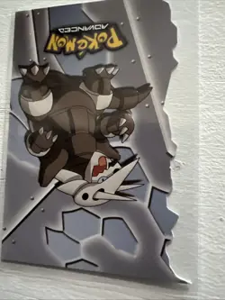 2003 topps Pokemon Advanced Die Cut Card RARE Aggron #18 - Image 5