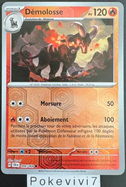 Carte Pokemon DEMOLOSSE 008/064 REVERSE EV6.5 Fable Nebuleuse SFA FR NEUF - Image 1