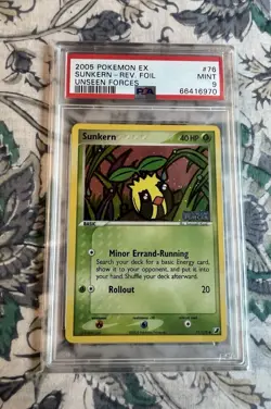 Pokemon Sunkern EX Unseen Forces Reverse Holo Stamped #76 PSA 9 - Image 1