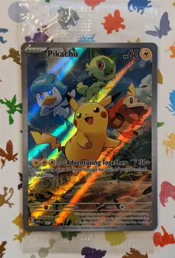 Pokemon TCG Pikachu SVP 027 Scarlet Violet Holo Promo English 2023 Sealed - Image 1