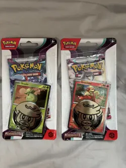 Pokemon TCG PALDEA EVOLVED GROWLITHE & SMOLIV Checklane Sealed Blister Packs - Image 1