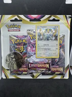 Pokemon TCG: Sword & Shield - Lost Origin 3 Pack Blister - Regigigas Promo - Image 1