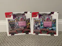 Pokemon TCG Paldea Evolved 3 Pack Blister -Set of 2 English Sealed- - Image 1