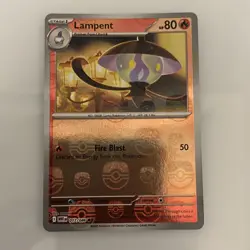 🔥Lampent 017/086 SV: White Flare Master Ball Pattern Holo Pokemon TCG NM+🔥 - Image 1