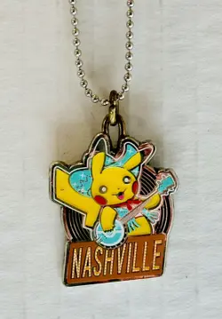 Nashville Pokemon Pikachu World Championships Necklace 2018 16” Chain - Image 1