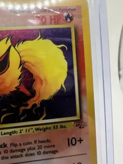 Pokemon TCG Flareon Jungle 3/64 Holo Unlimited Holo Rare Lp-NM - Image 4