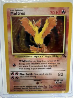Pokemon TCG Moltres Fossil 12/62 Holo 1999-2000 Wizards Base Set Holo - Image 1