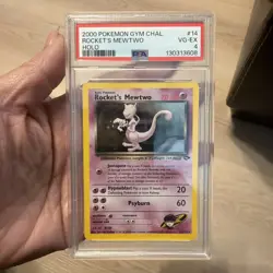 2000 POKEMON GYM CHALLENGE ROCKETS MEWTWO HOLO PSA4 #14/132 - Image 1