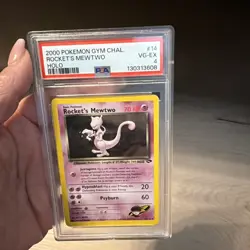 2000 POKEMON GYM CHALLENGE ROCKETS MEWTWO HOLO PSA4 #14/132 - Image 2