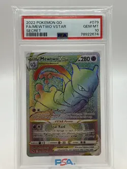 Mewtwo VSTAR (Secret) 079/078 Pokemon GO PSA 10 - Image 1
