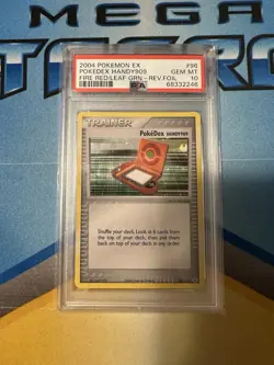 2004 Pokemon Ex Fire Red Leaf Green PokeDex Handy909 Rev Holo #96 PSA 10 Pop 16! - Image 1