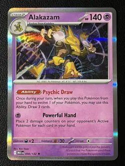 Alakazam Holo Rare #056/132 Me01: Mega Evolutions Pokemon TCG - Image 1