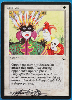 Festival The Dark NM White Common SIGNED MAGIC MTG CARD (ID# 504802) ABUGames - Image 1