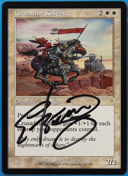 Crusading Knight Invasion NM White Rare SIGNED MAGIC CARD (ID# 504828) ABUGames - Image 1
